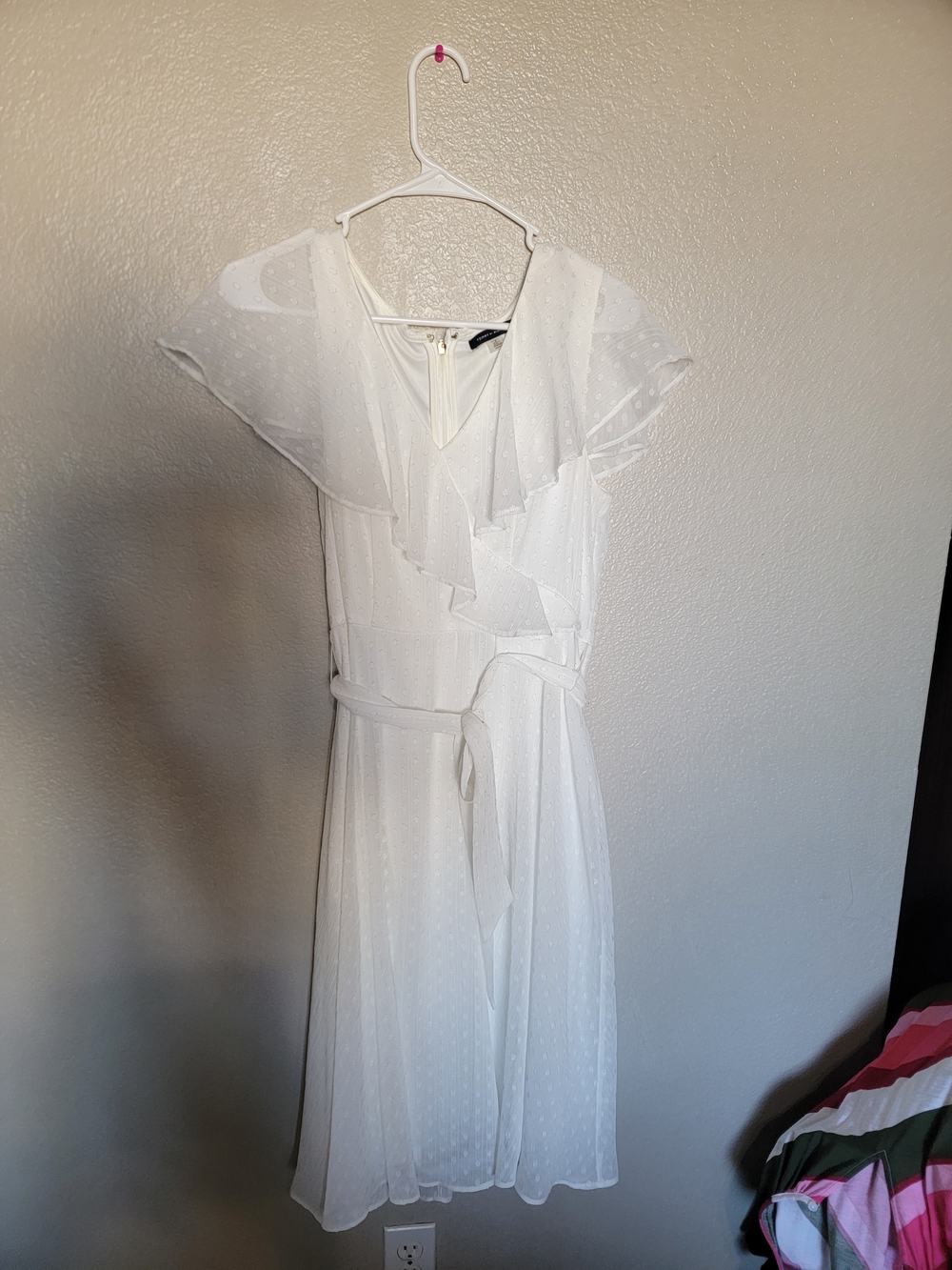 Tommy Hilfiger White Ruffle Midi Dress